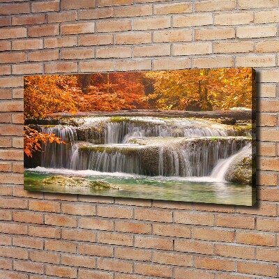 Tableau mural sur toile Chute d'eau en automne