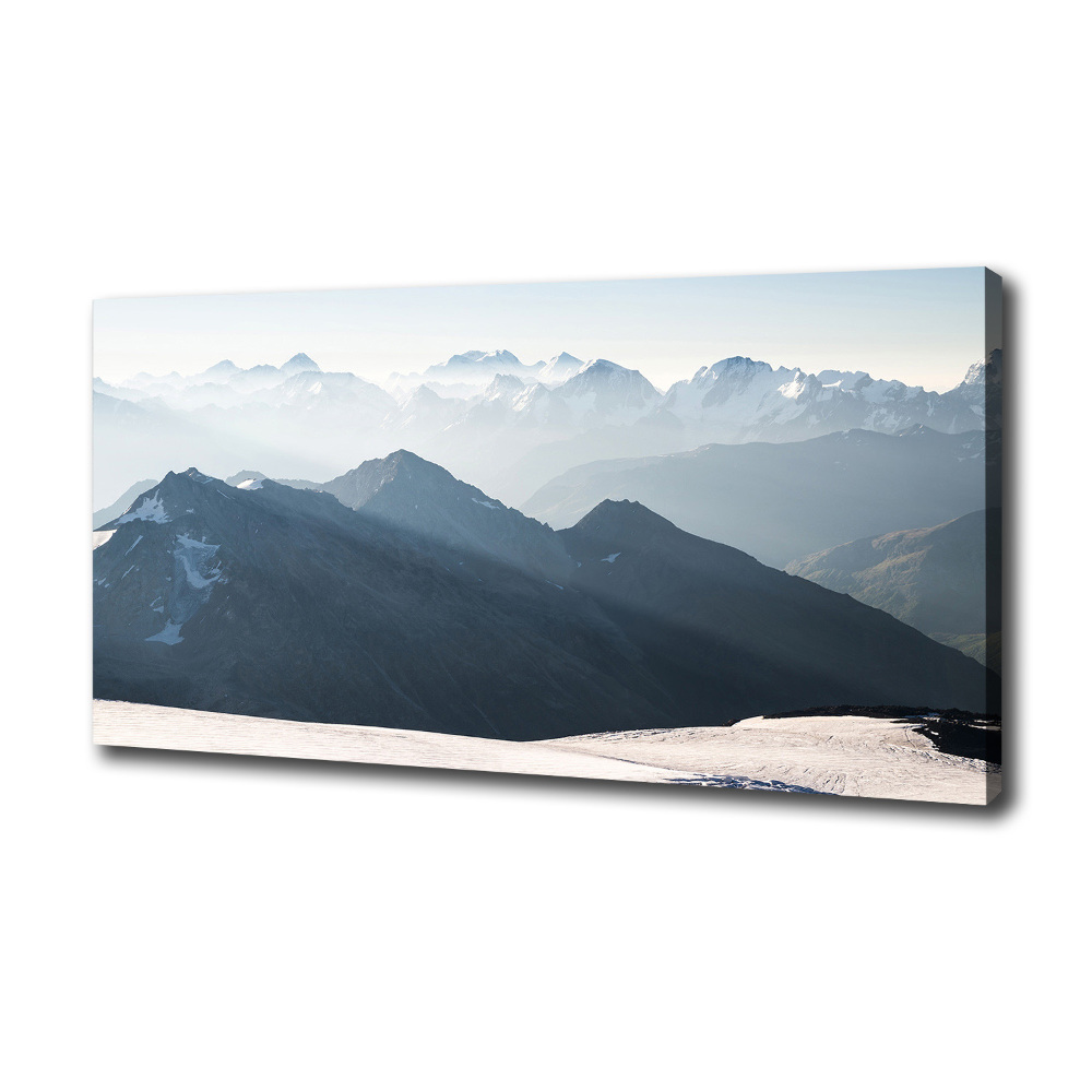 Tableau imprimé sur toile Pics de montagne