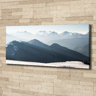 Tableau imprimé sur toile Pics de montagne