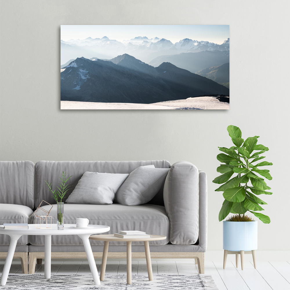 Tableau imprimé sur toile Pics de montagne