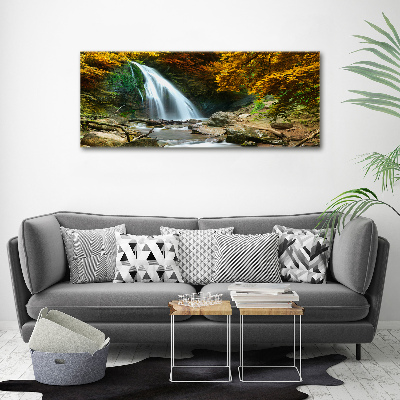 Tableau sur toile Chute d'eau dans la forêt