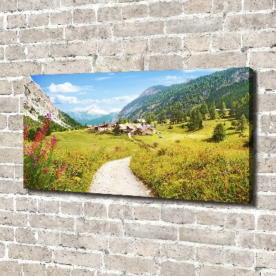 Tableau photo sur toile Pâturage dans les Alpes