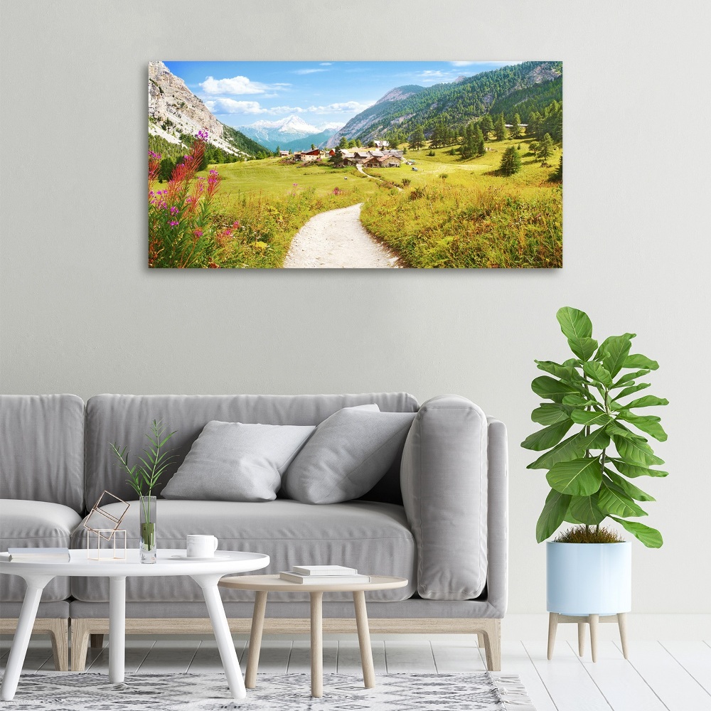 Tableau photo sur toile Pâturage dans les Alpes