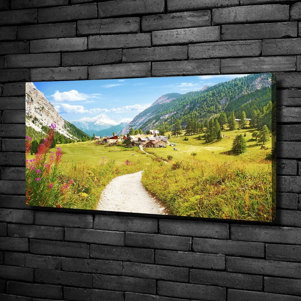 Tableau photo sur toile Pâturage dans les Alpes