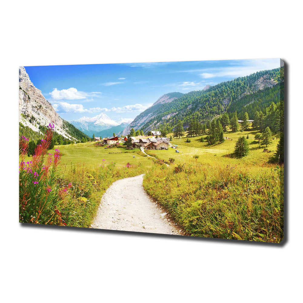 Tableau photo sur toile Pâturage dans les Alpes