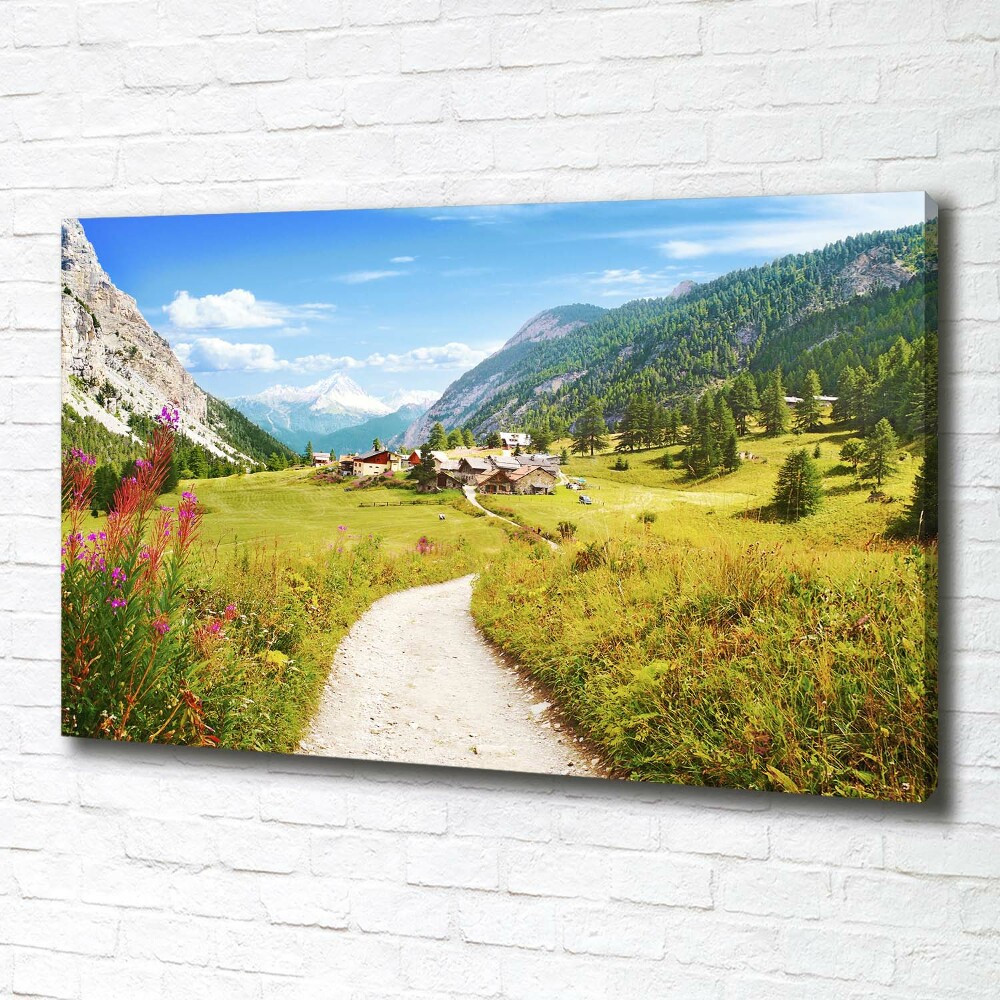 Tableau photo sur toile Pâturage dans les Alpes