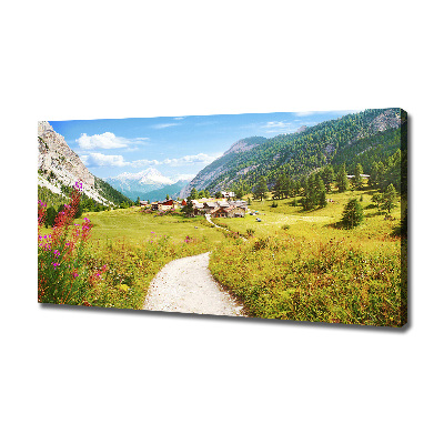 Tableau photo sur toile Pâturage dans les Alpes