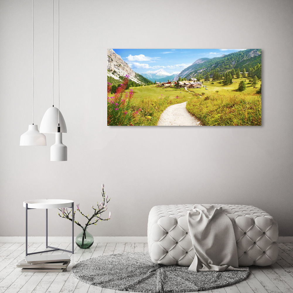 Tableau photo sur toile Pâturage dans les Alpes