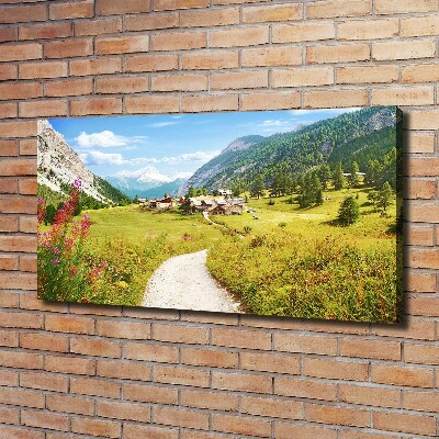 Tableau photo sur toile Pâturage dans les Alpes