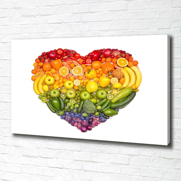 Tableau sur toile Coeur de légume