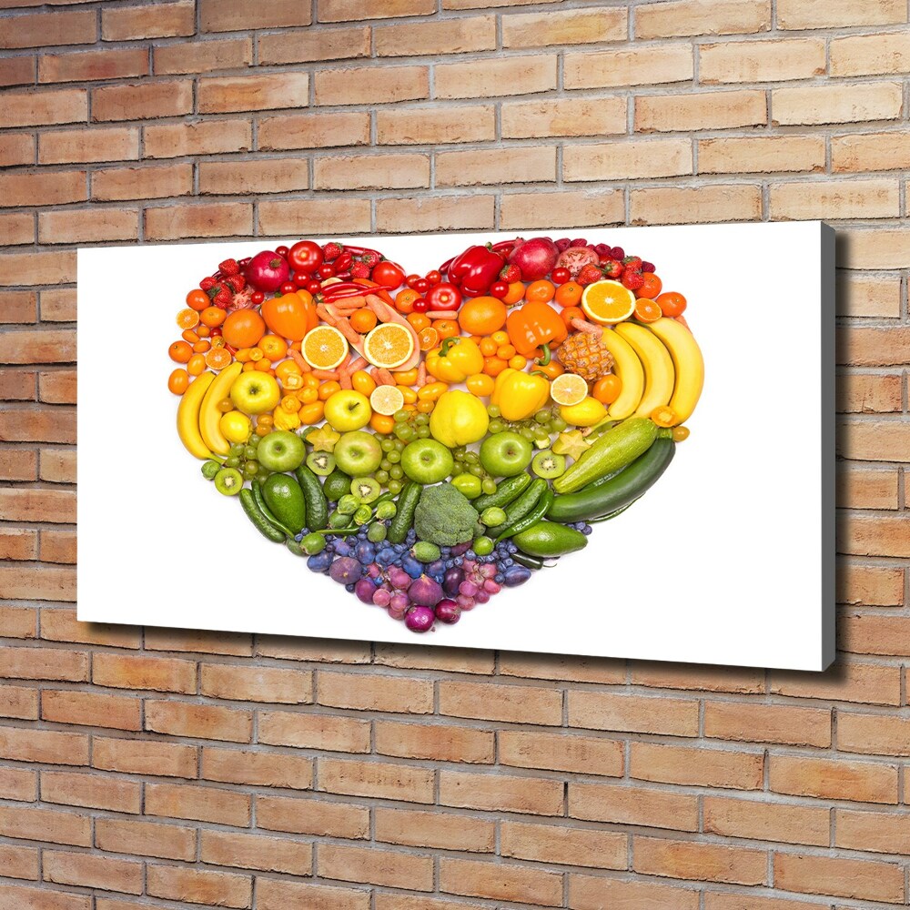 Tableau sur toile Coeur de légume