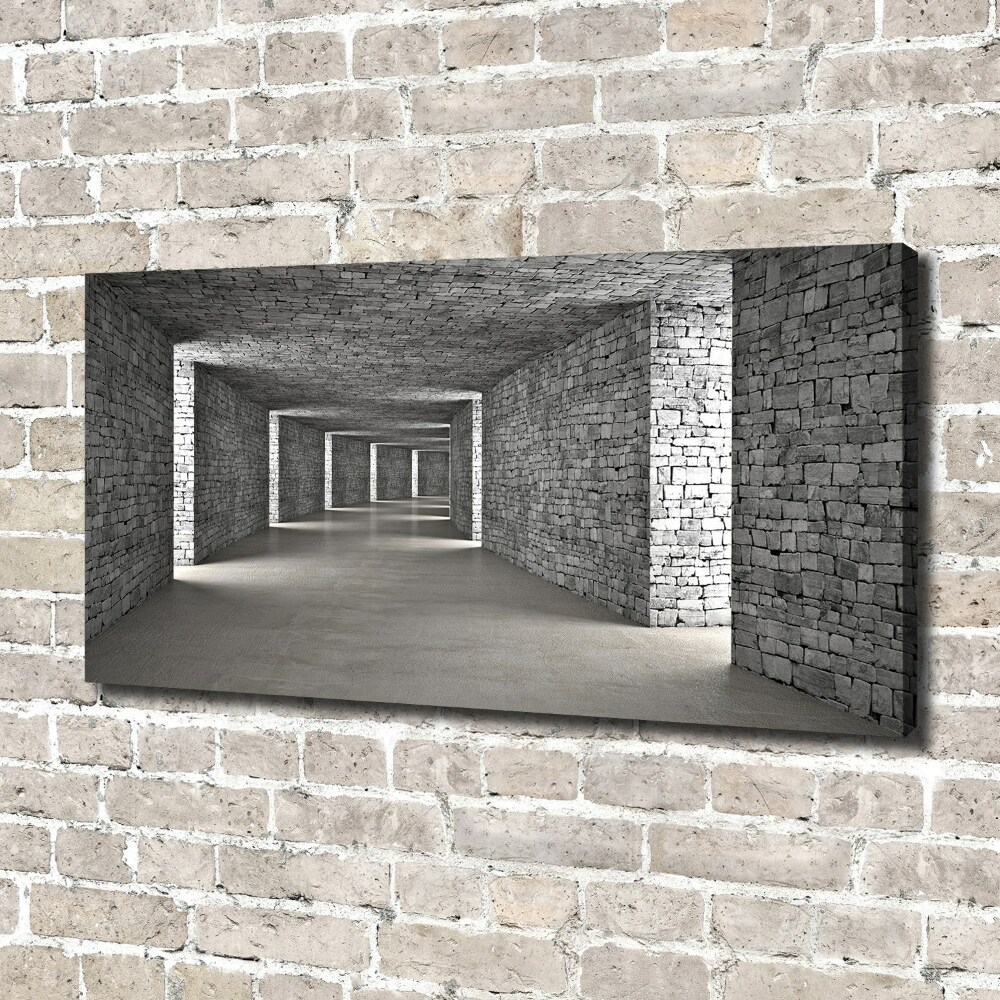 Tableau sur toile Tunnel en briques