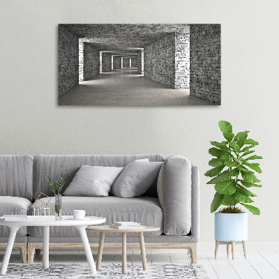 Tableau sur toile Tunnel en briques