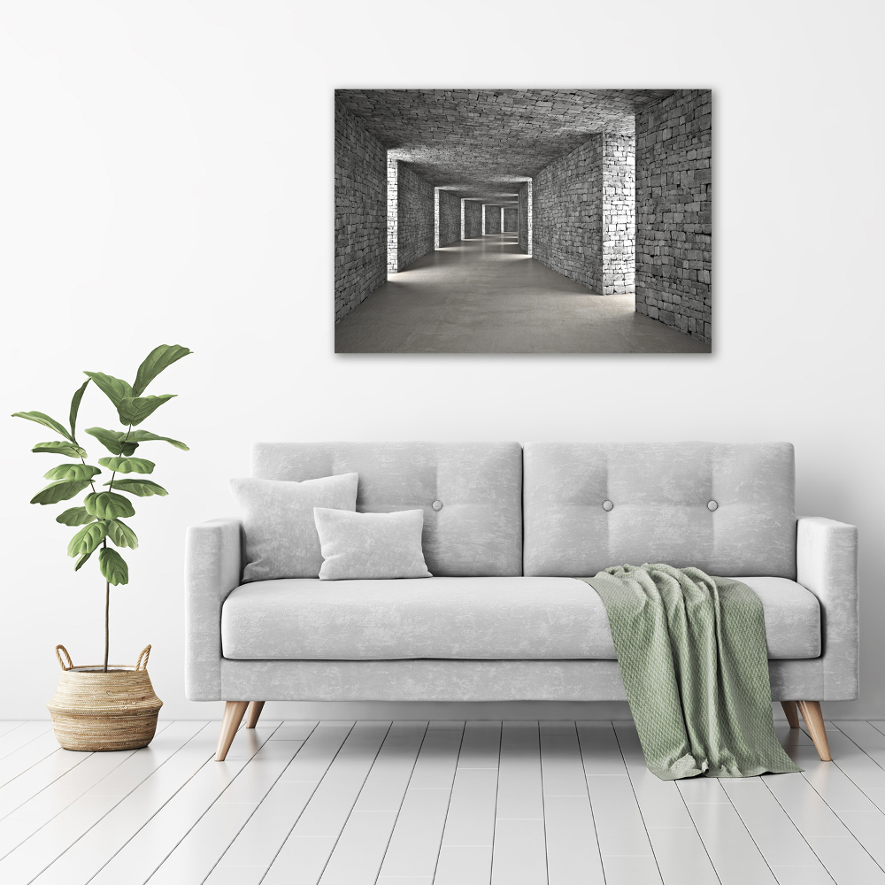 Tableau sur toile Tunnel en briques