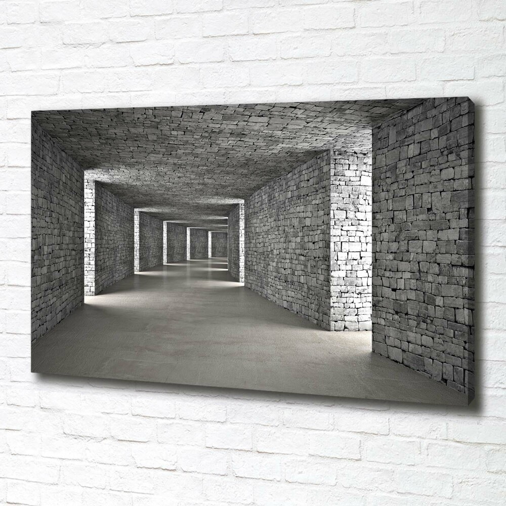 Tableau sur toile Tunnel en briques