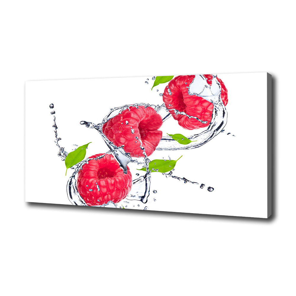 Tableau imprimé sur toile Framboise et eau