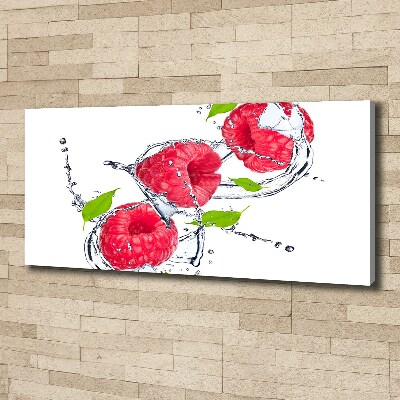 Tableau imprimé sur toile Framboise et eau