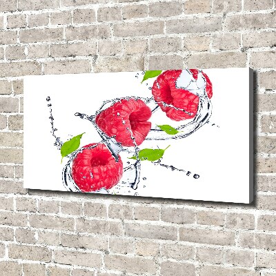 Tableau imprimé sur toile Framboise et eau