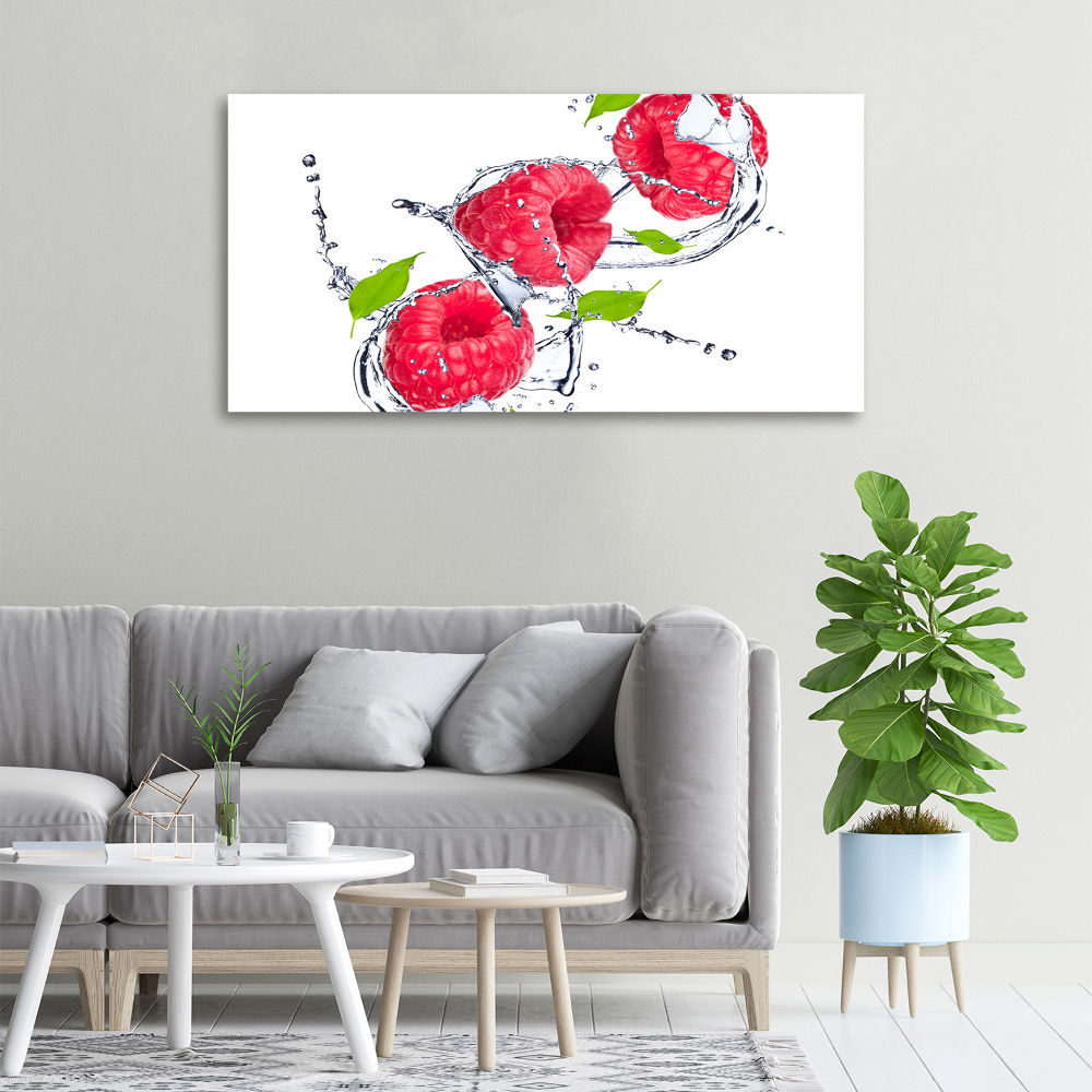 Tableau imprimé sur toile Framboise et eau