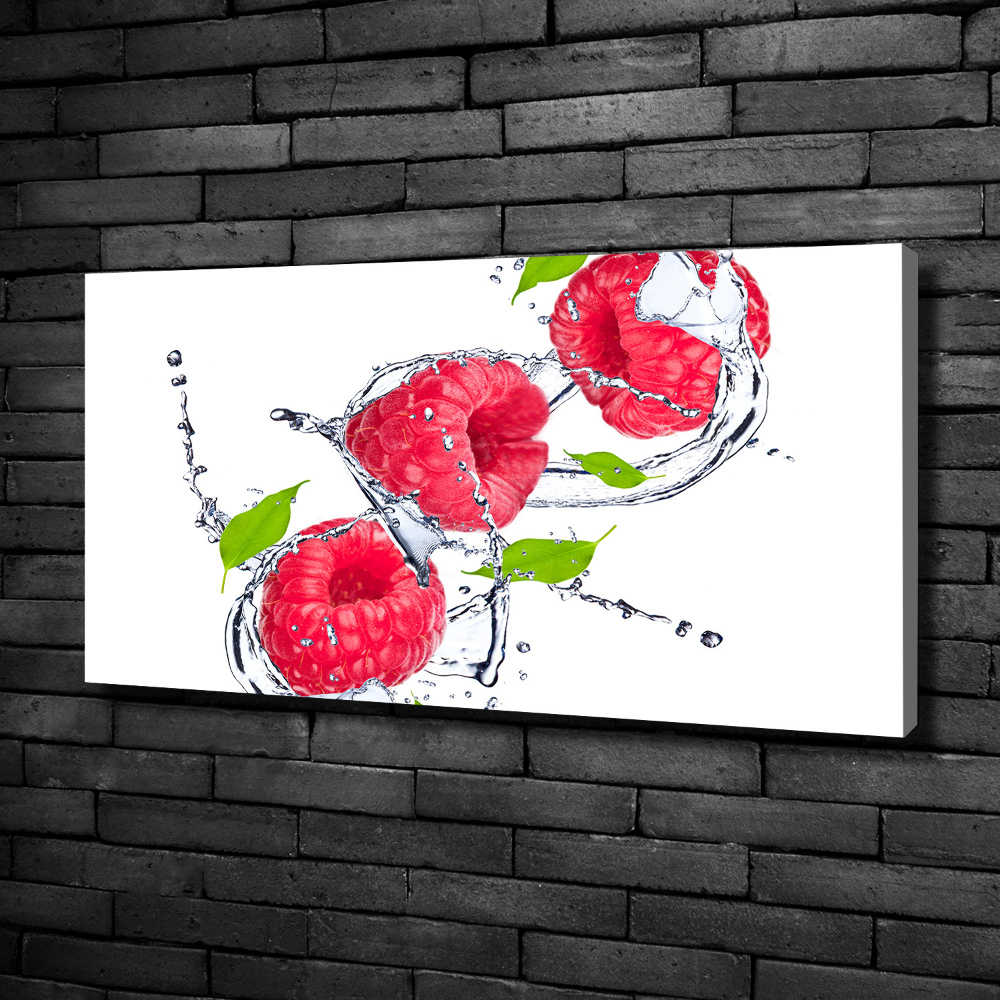 Tableau imprimé sur toile Framboise et eau