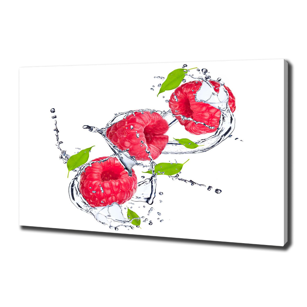 Tableau imprimé sur toile Framboise et eau