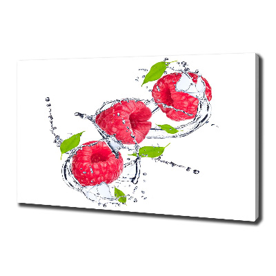 Tableau imprimé sur toile Framboise et eau