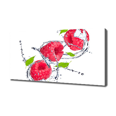 Tableau imprimé sur toile Framboise et eau