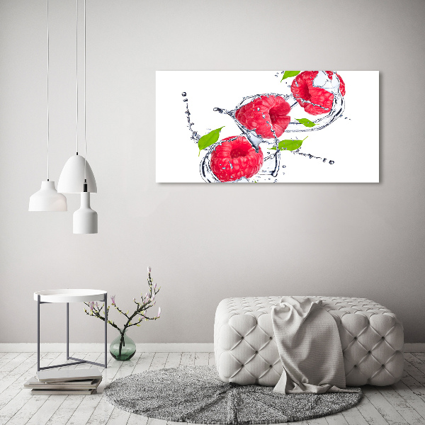 Tableau imprimé sur toile Framboise et eau