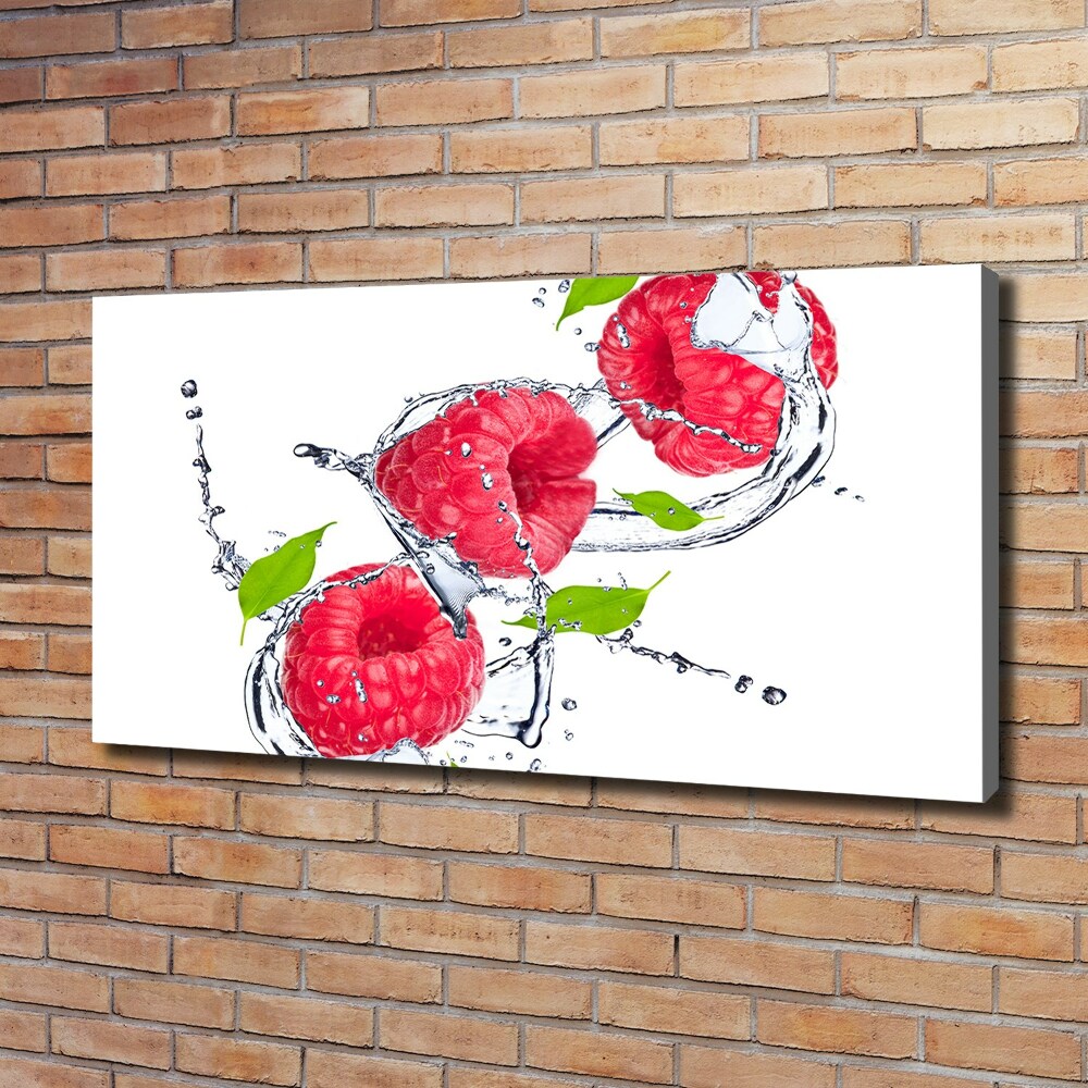 Tableau imprimé sur toile Framboise et eau