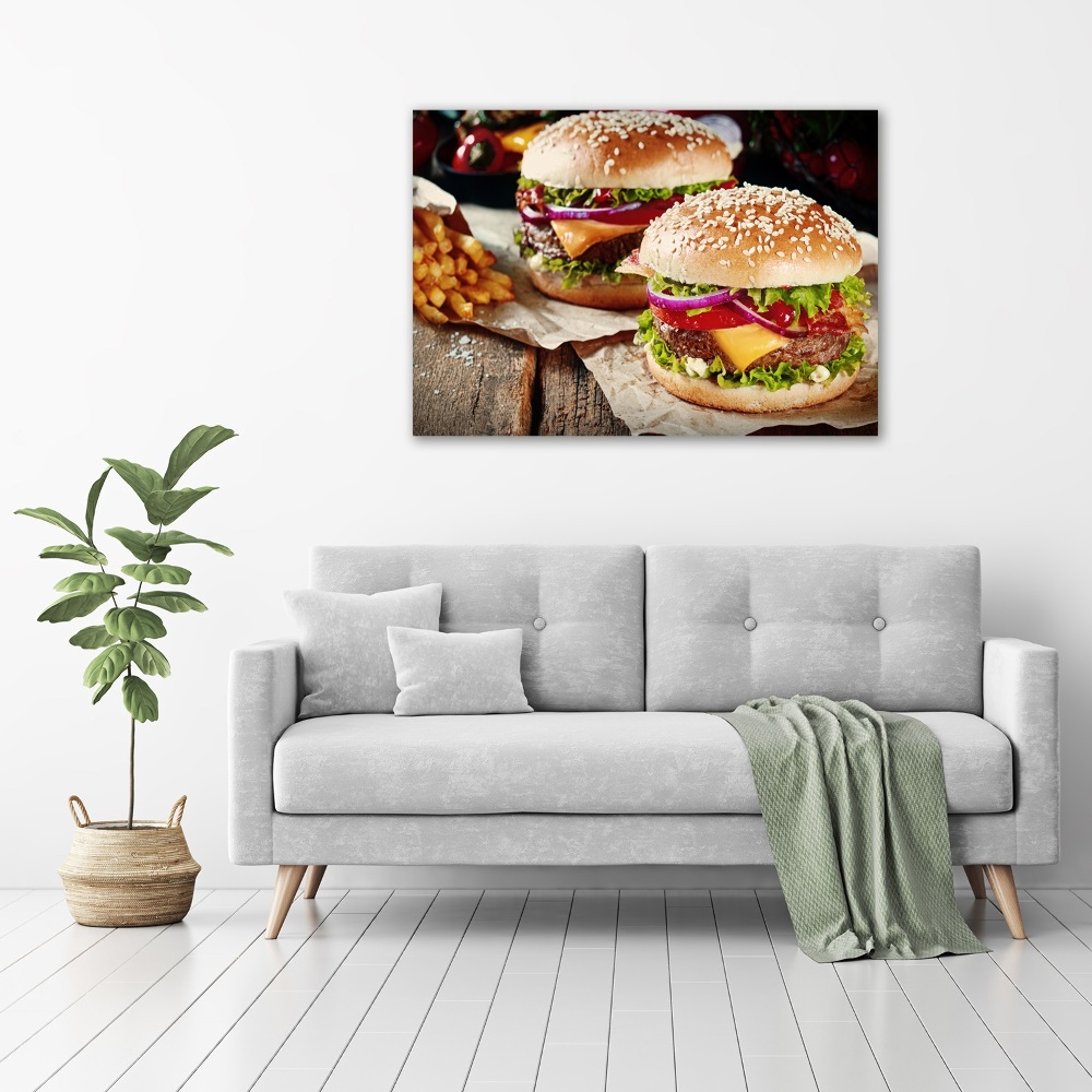 Tableau toile imprimée Hamburger