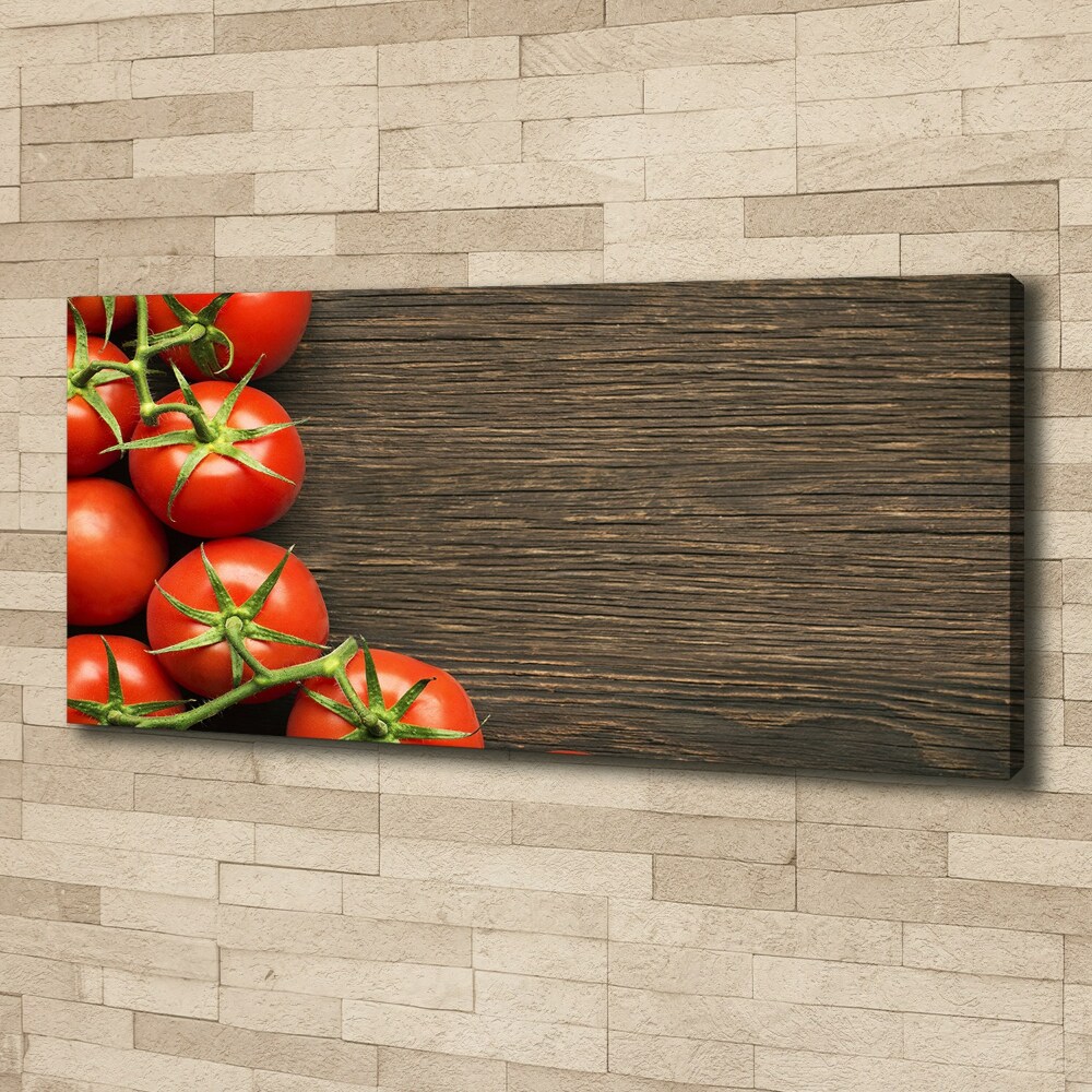 Tableau mural sur toile Tomates sur bois