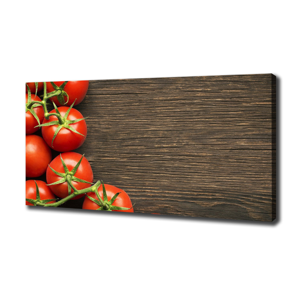 Tableau mural sur toile Tomates sur bois