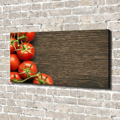 Tableau mural sur toile Tomates sur bois