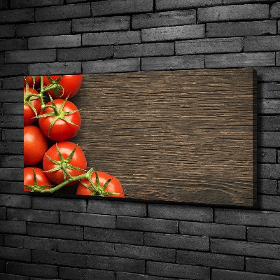 Tableau mural sur toile Tomates sur bois