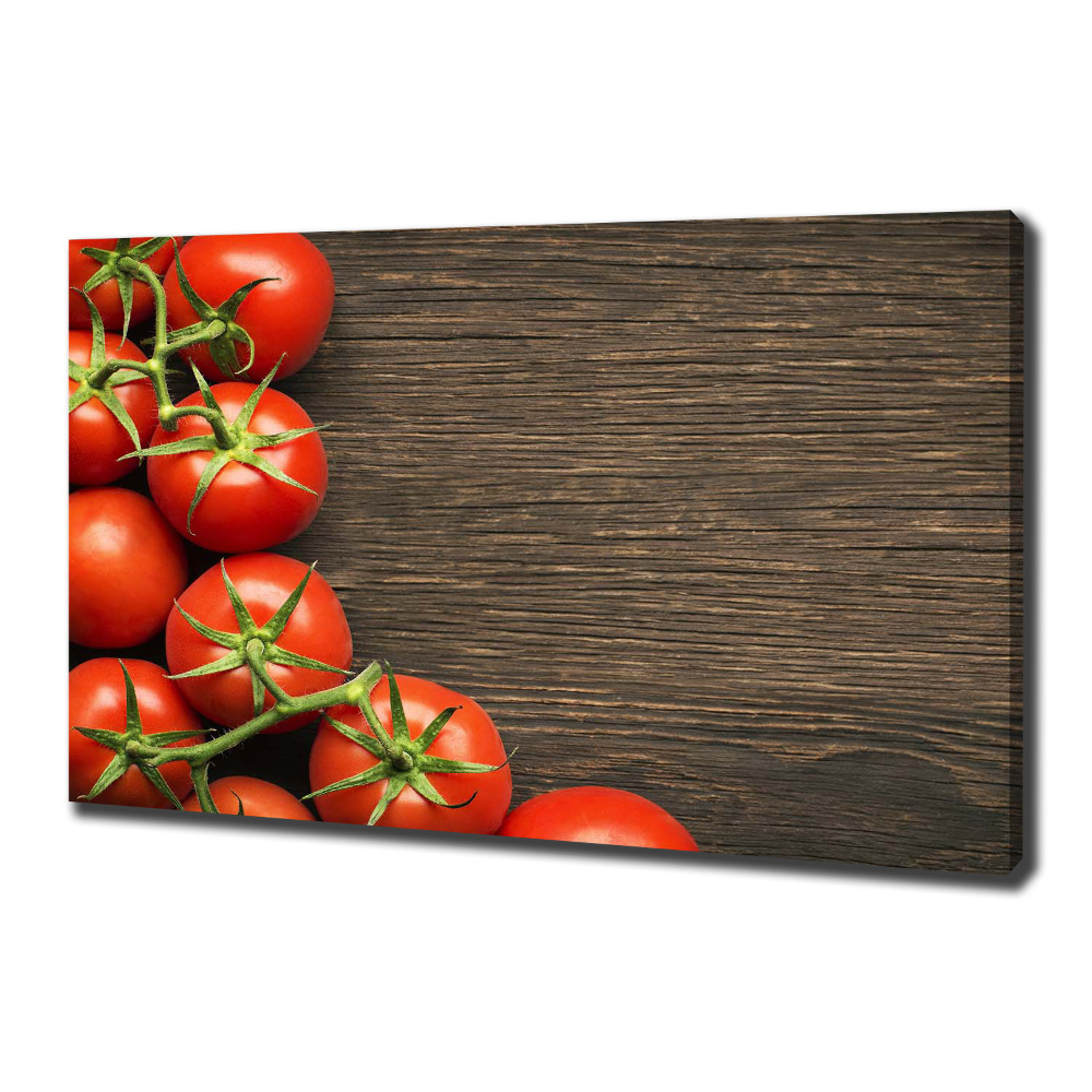 Tableau mural sur toile Tomates sur bois