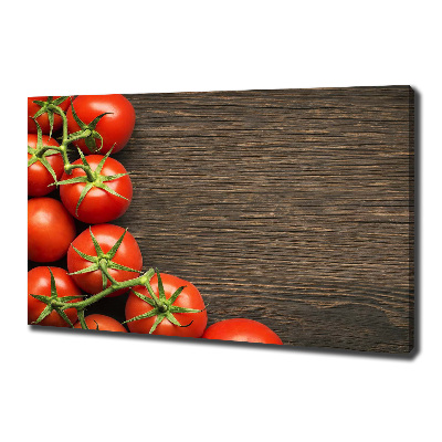 Tableau mural sur toile Tomates sur bois