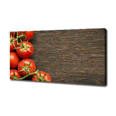 Tableau mural sur toile Tomates sur bois