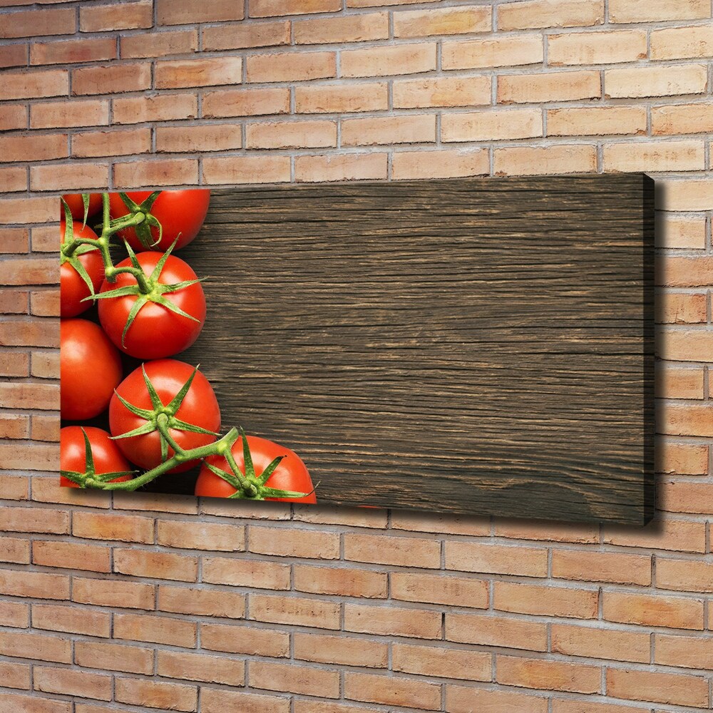 Tableau mural sur toile Tomates sur bois