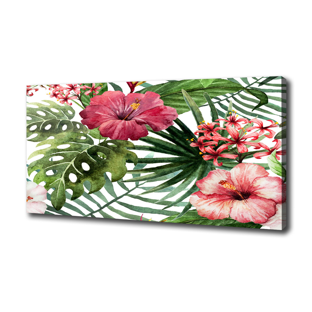 Tableau toile imprimée Fleurs tropicales