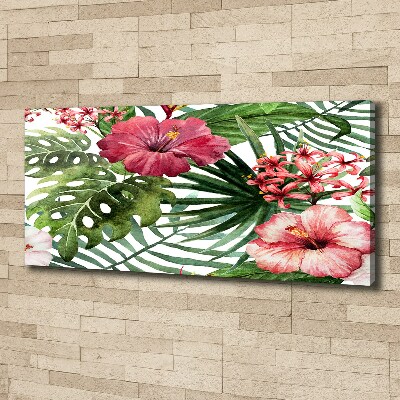 Tableau toile imprimée Fleurs tropicales