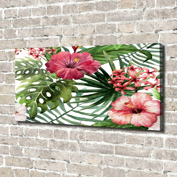 Tableau toile imprimée Fleurs tropicales