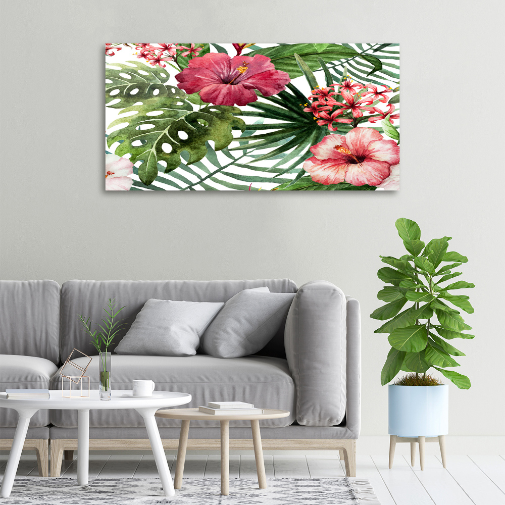 Tableau toile imprimée Fleurs tropicales