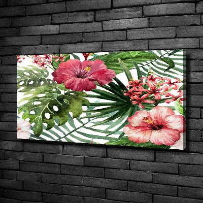 Tableau toile imprimée Fleurs tropicales