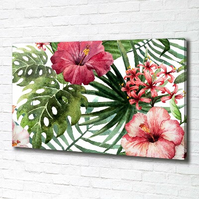 Tableau toile imprimée Fleurs tropicales