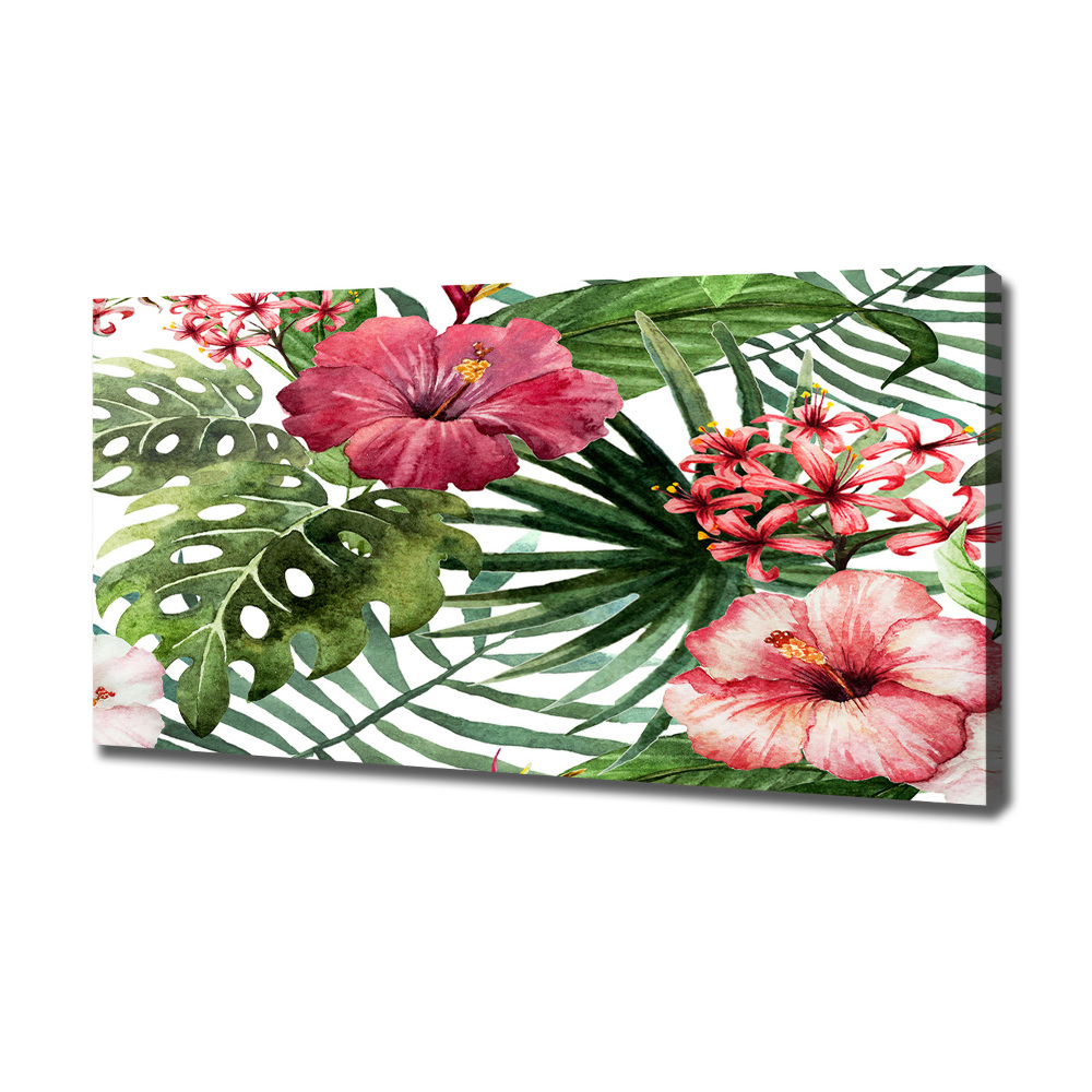 Tableau toile imprimée Fleurs tropicales