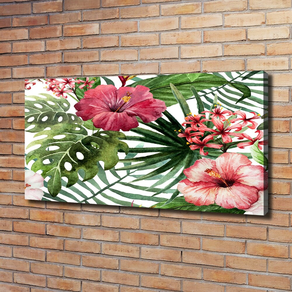 Tableau toile imprimée Fleurs tropicales