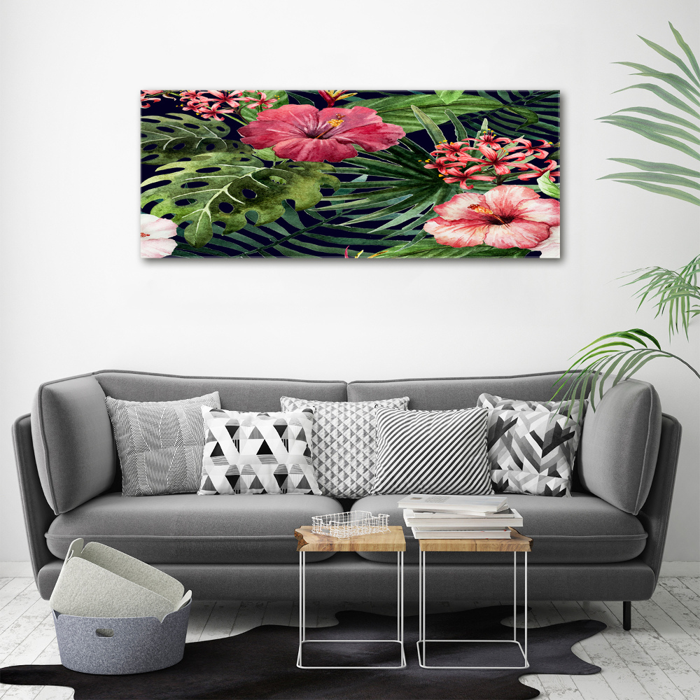 Tableau imprimé sur toile Fleurs tropicales