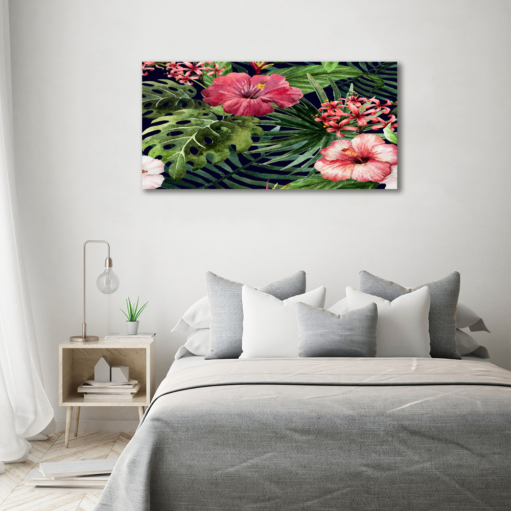 Tableau imprimé sur toile Fleurs tropicales