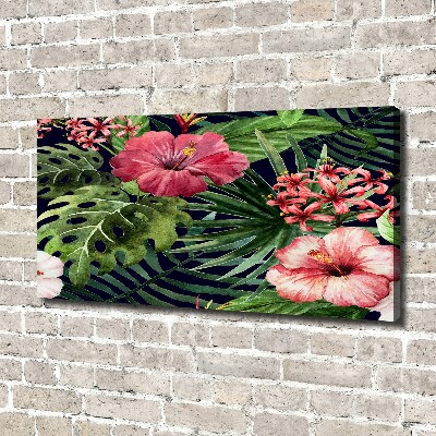 Tableau imprimé sur toile Fleurs tropicales