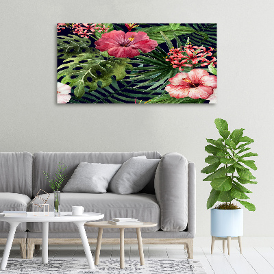 Tableau imprimé sur toile Fleurs tropicales